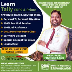 Tally Prime & Tally ERP9 Course In Ahmedabad