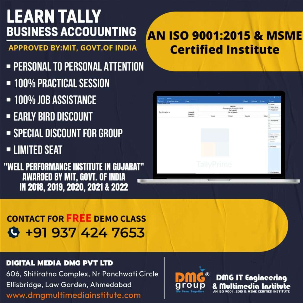 Tally For Business Accounting Institute In Ahmedabad
