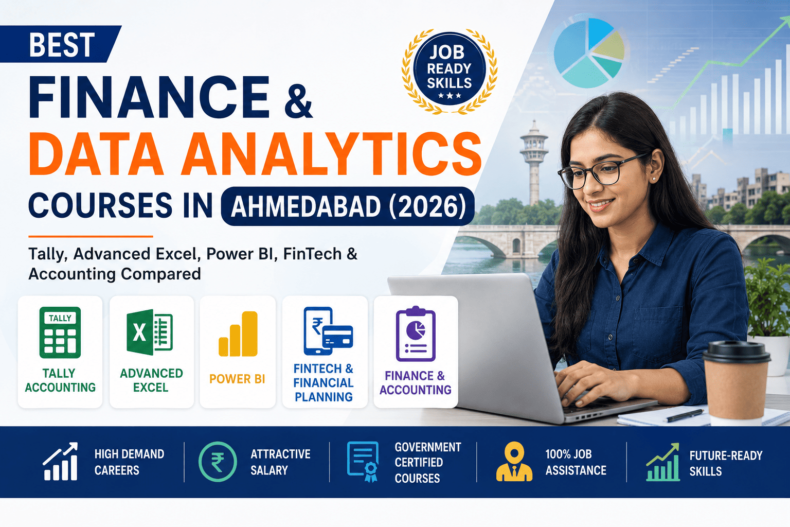 Best Finance & Data Analytics Courses in Ahmedabad (2026): Tally, Advanced Excel, Power BI, FinTech & Accounting Compared
